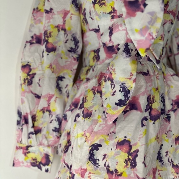 NEW With Tags Lait Floral Bubble Ruffle Mini Dress! - Picture 7 of 11